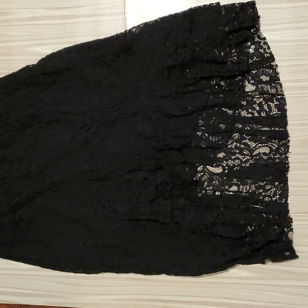 Black lace skirt